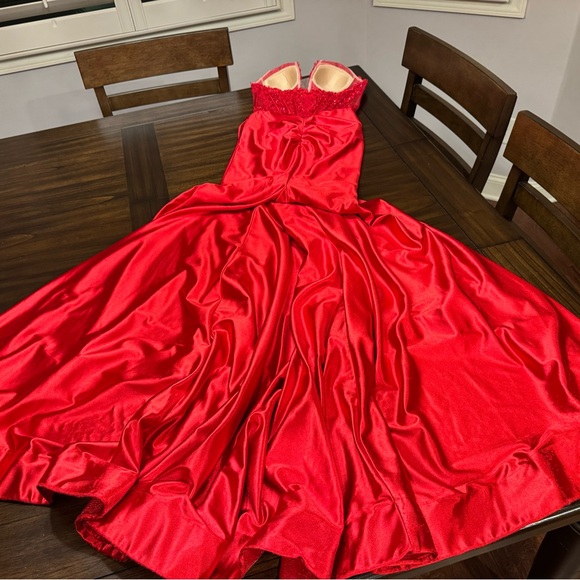 Sherri Hill Vibrant Red Prom Dress - Picture 8 of 14